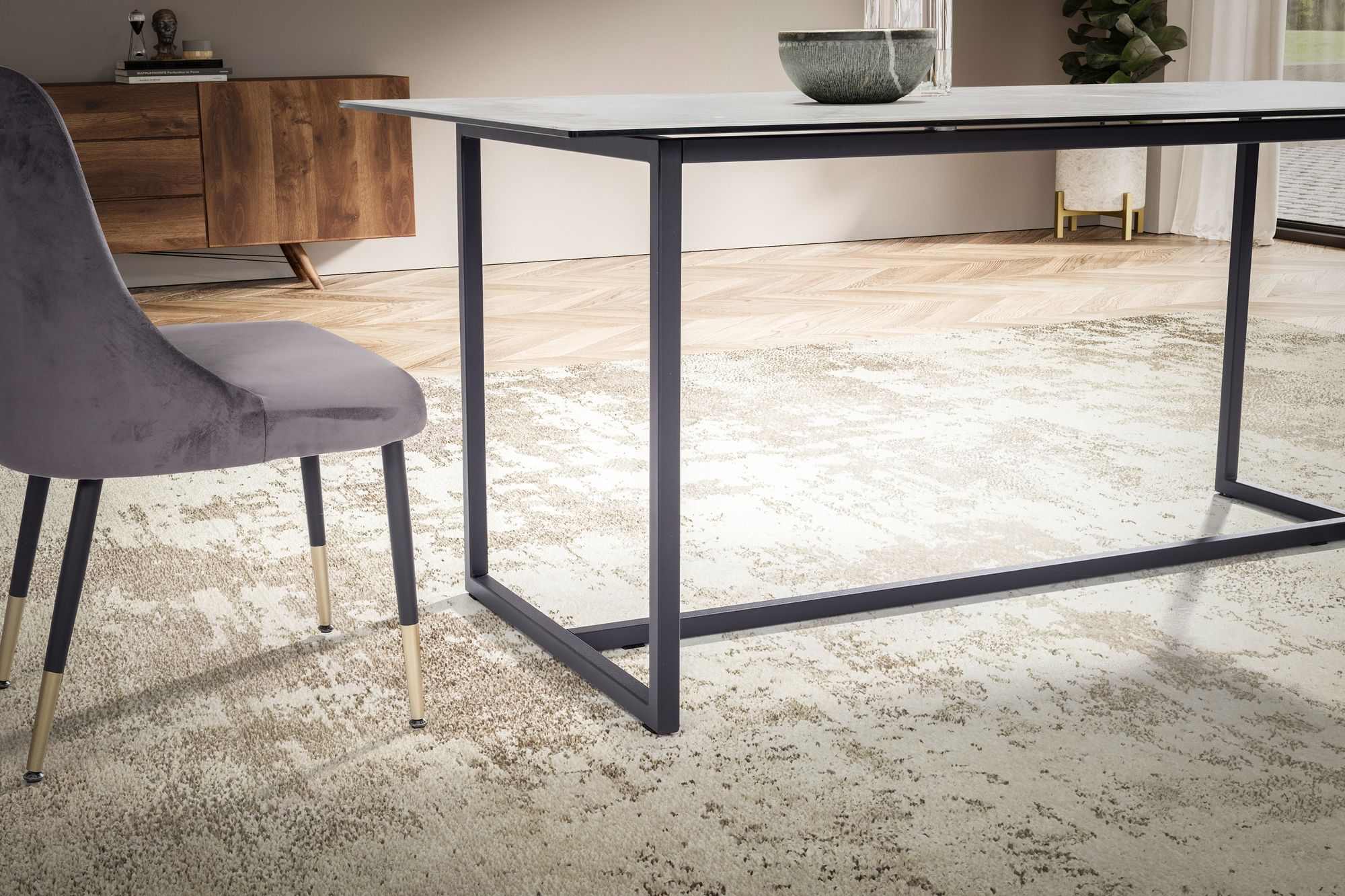 FineBuy Design Esstisch Keramik Glas 180 x 90 cm Keramiktisch Esszimmertisch – Ansicht 5