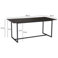 FineBuy Design Esstisch Keramik Glas 180 x 90 cm Keramiktisch Esszimmertisch – Ansicht 3