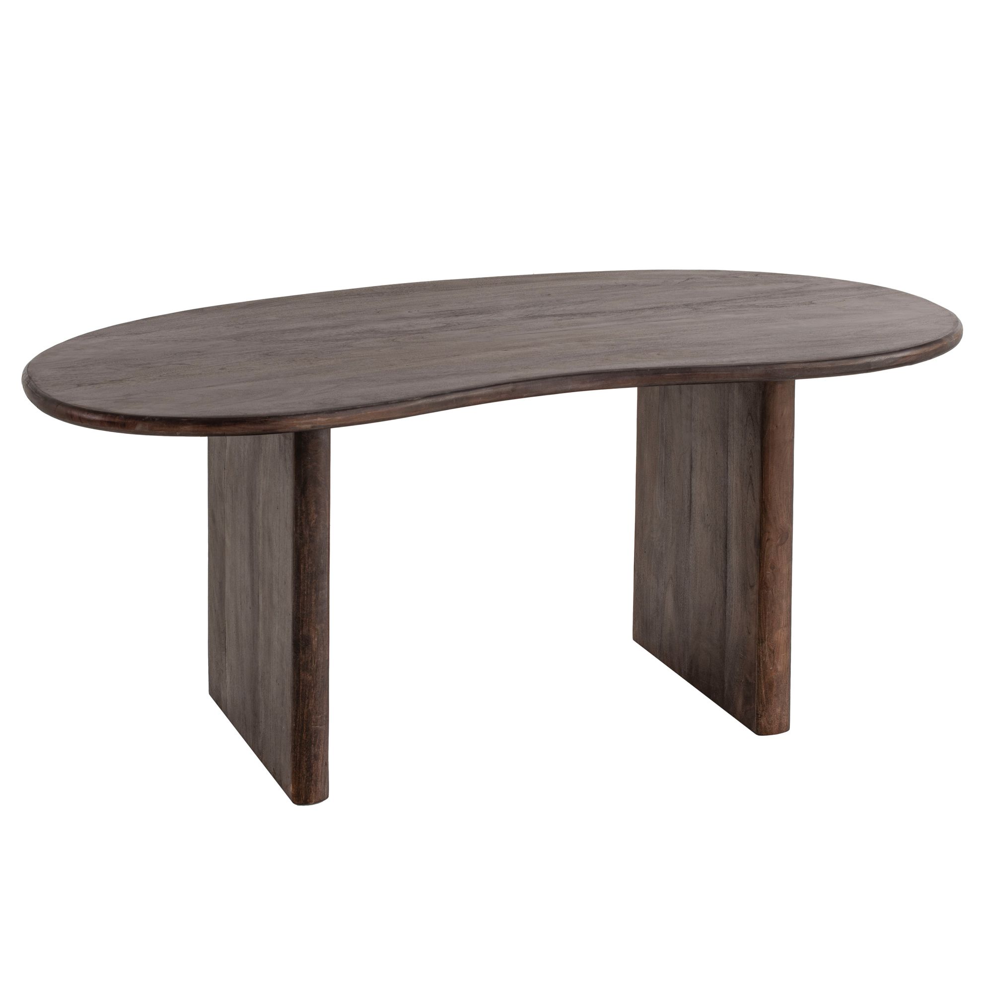 Esszimmertisch FineBuy Esstisch 180 cm Holz Dunkelbraun Küchentisch Nierenform – Ansicht 6