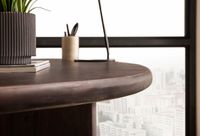 Schreibtisch FineBuy Computertisch 180 cm Massivholz Bürotisch Nierenform – Ansicht 5