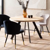 Esszimmertisch FineBuy Esstisch 120 cm Mango Holz Massiv Küchentisch Rund Modern – Ansicht 1