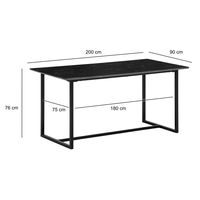 Esszimmertisch FineBuy Marmor Optik Schwarz Esstisch Küchentisch Tisch Esszimmer – Ansicht 3