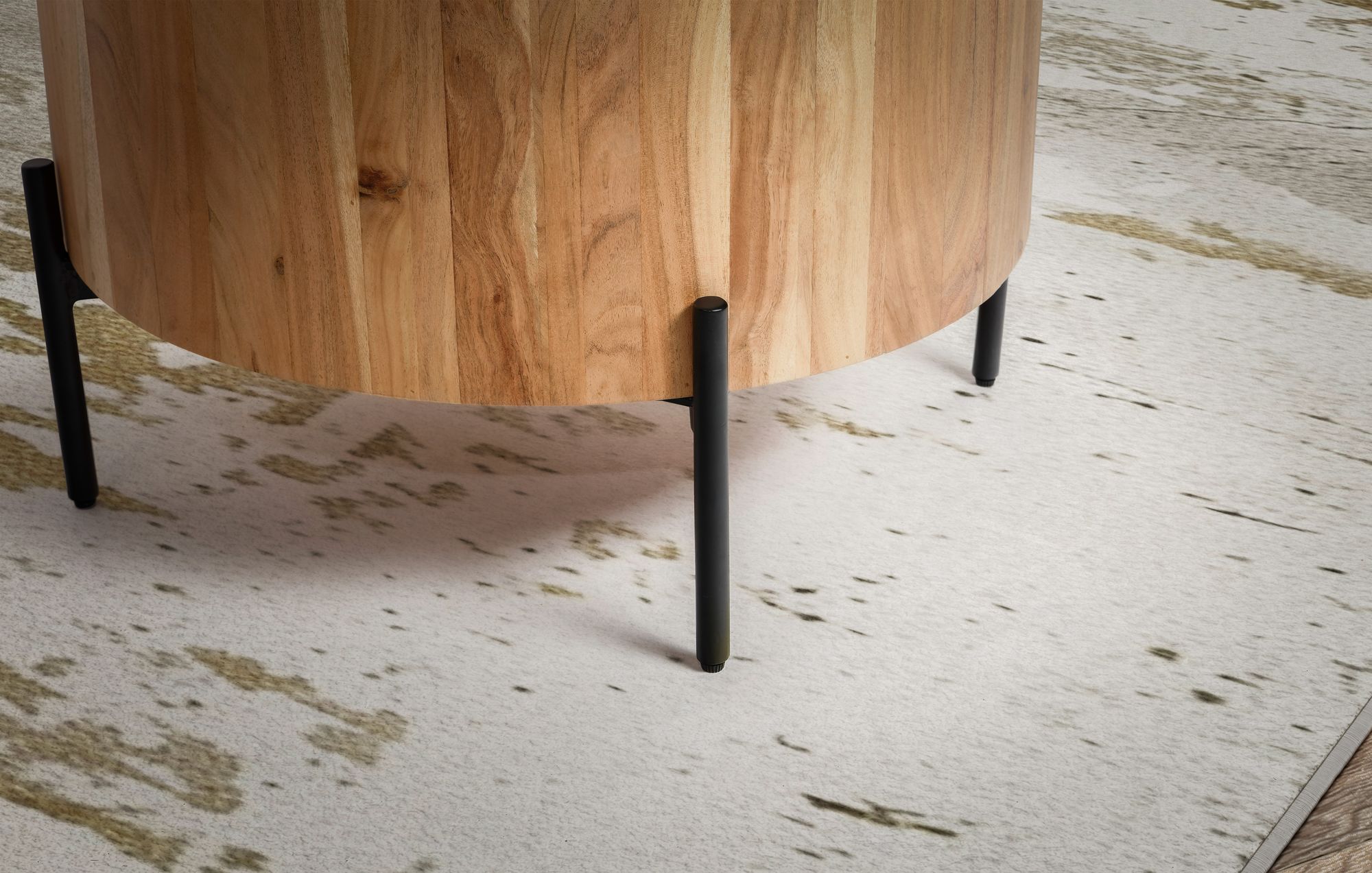 FineBuy Couchtisch Akazie Massivholz 60x60x41 cm Rund mit Metallgestell, Kleiner Sofatisch Modern, Wohnzimmertisch Couch, Kaffeetisch Braun / Schwarz | Farbe: Braun FineBuy Couchtisch Akazie Massivholz 60x60x41 cm Rund mit Metallgestell, Kleiner Sofatisch Modern, Wohnzimmertisch Couch, Kaffeetisch Braun / Schwarz | Farbe: Braun