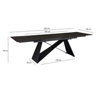 Esstisch FineBuy Esszimmertisch 180 - 260 cm Ausziehbar Keramik Keramiktisch – Ansicht 3