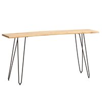Schreibtisch FineBuy Bürotisch 150 cm Akazie Massivholz Computertisch Baumkante – Ansicht 6