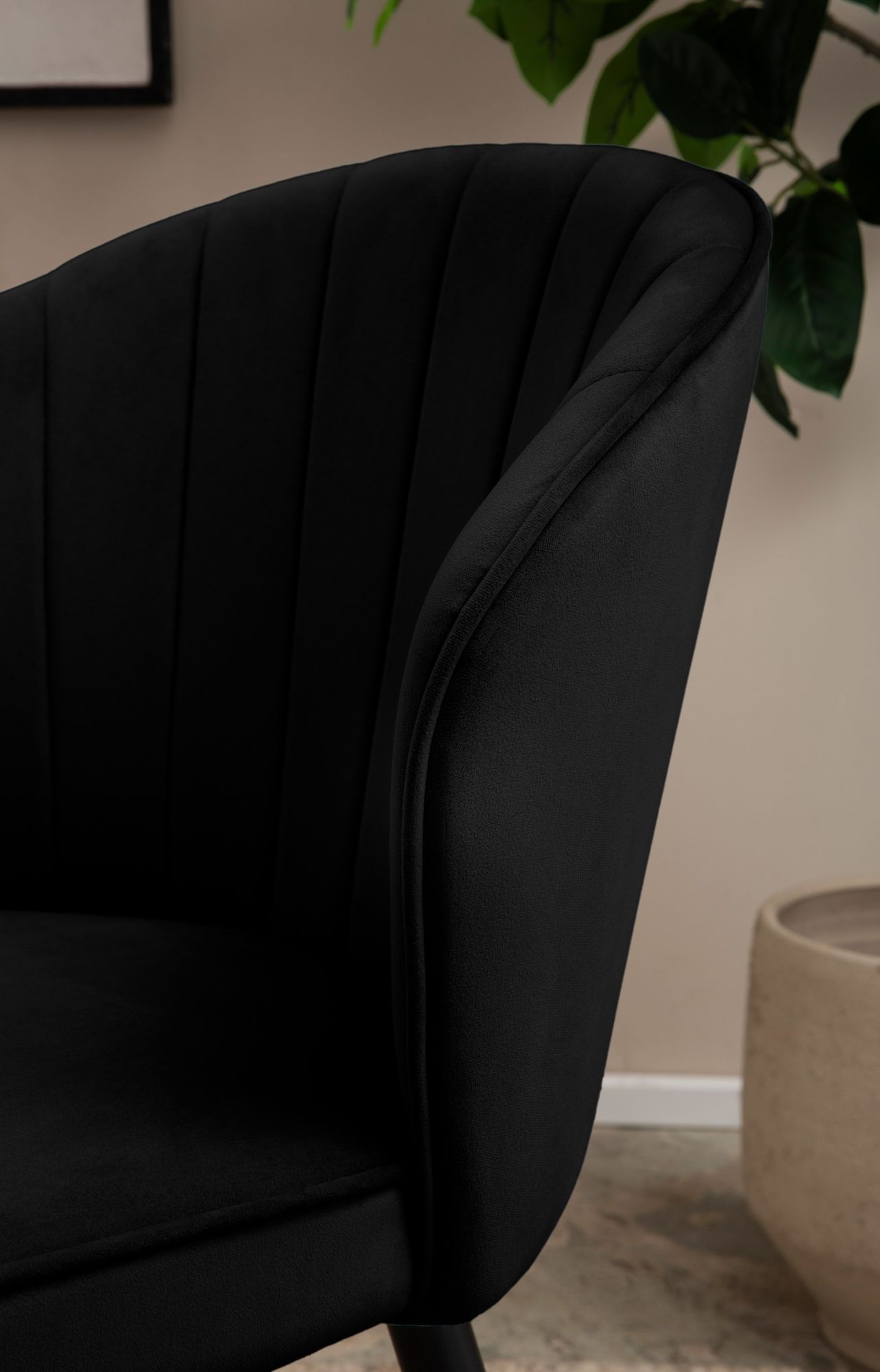 FineBuy Esszimmerstuhl 2er Set Samt Küchenstuhl mit Metallbeinen, Schalenstuhl Skandinavisches Design, Polsterstuhl mit Stoffbezug, Stuhl Gepolstert | Farbe: Beige