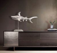 Deko Hai FineBuy 70 cm Aluminium Wohndeko Design Dekoration Maritim Modern Alu – Ansicht 2