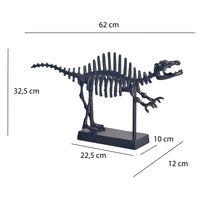 Deko T-Rex FineBuy Dino Fossil 62cm Alu Schwarz Dinosaurier Wohndeko Dekoration – Ansicht 3
