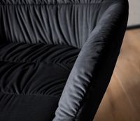 Loungesessel FineBuy Clubsessel Samt Metall Cocktailsessel Schalenstuhl Armlehne – Ansicht 3