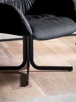 Loungesessel FineBuy Clubsessel Samt Metall Cocktailsessel Schalenstuhl Armlehne – Ansicht 5