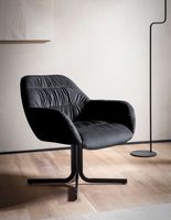Loungesessel FineBuy Clubsessel Samt Metall Cocktailsessel Schalenstuhl Armlehne – Ansicht 4