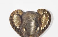 Wanddeko FineBuy Wohndeko Elefant 41 cm Aluminium Gold Afrika Dekoration Modern – Ansicht 4