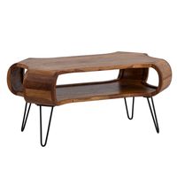 Couchtisch FineBuy Wohnzimmertisch Massivholz 100 cm Sofatisch Tisch Stauraum – Ansicht 6