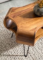 Couchtisch FineBuy Wohnzimmertisch Massivholz 100 cm Sofatisch Tisch Stauraum – Ansicht 4
