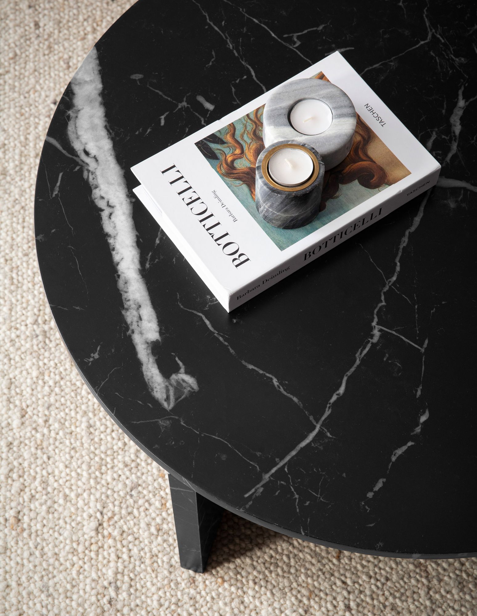 FineBuy Couchtisch 70x70x33 cm Sofatisch Modern, Design Wohnzimmertisch Rund, Loungetisch Groß, Kaffeetisch Beistelltisch | Farbe: Grau