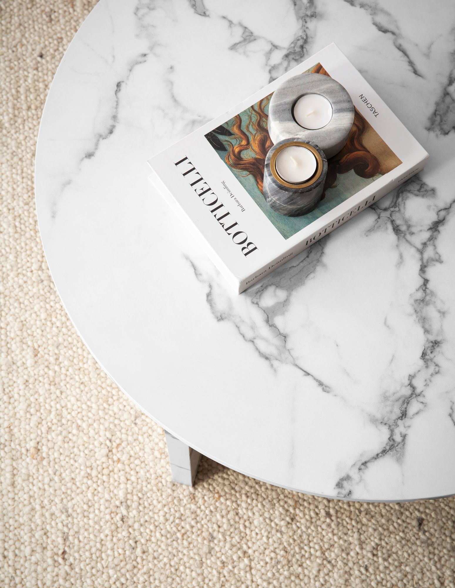 FineBuy Couchtisch 70x70x33 cm Sofatisch Modern, Design Wohnzimmertisch Rund, Loungetisch Groß, Kaffeetisch Beistelltisch | Farbe: Grau