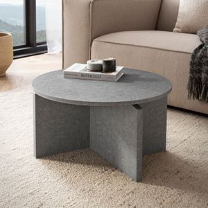 FineBuy Couchtisch 60x60x33 cm Sofatisch Modern, Design Wohnzimmertisch Rund, Lounge Sofatisch, Kaffeetisch Beistelltisch Klein