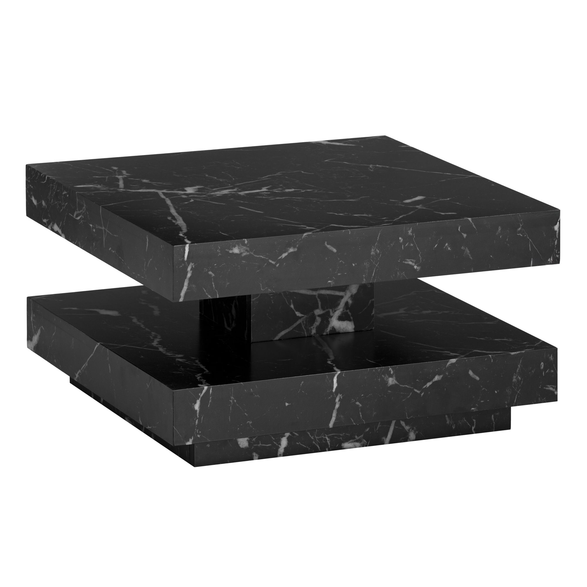 FineBuy Couchtisch 60x60x34 cm Sofatisch Modern, Design Wohnzimmertisch mit Stauraum Quadratisch, Loungetisch Klein, Kaffeetisch | Farbe: Beige