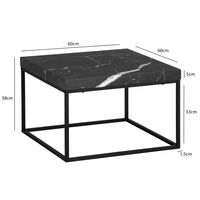 Couchtisch FineBuy Sofatisch 60 cm Wohnzimmertisch Klein Kaffeetisch Modern – Ansicht 3