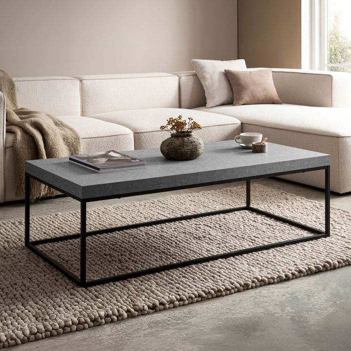 Couchtisch FineBuy Sofatisch 120 cm Wohnzimmertisch Groß Kaffeetisch Modern