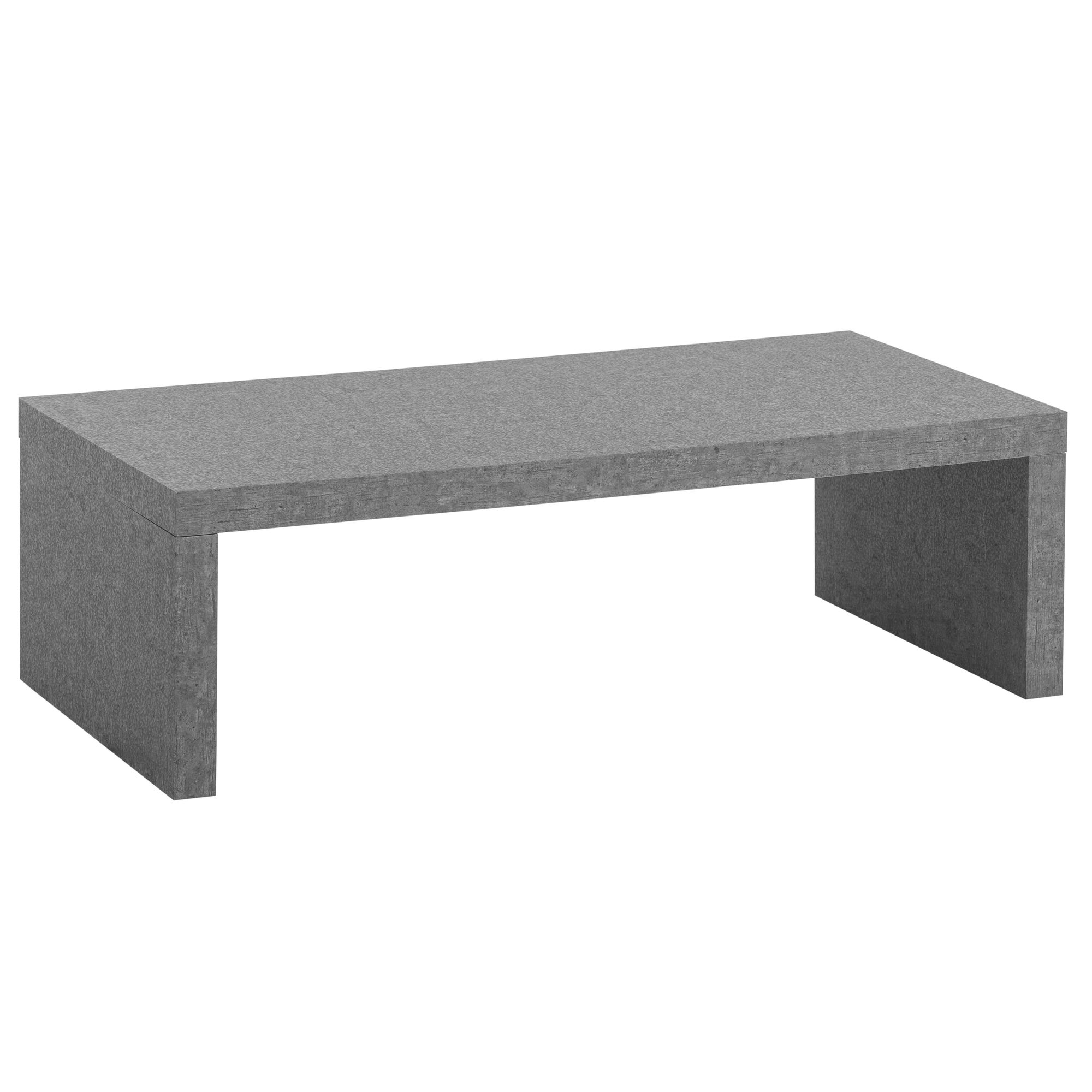 FineBuy Couchtisch 110x55x35 cm Sofatisch Zeitlos, Design Wohnzimmertisch Rechteckig, Loungetisch Schlicht, Kaffeetisch Groß | Farbe: Grau