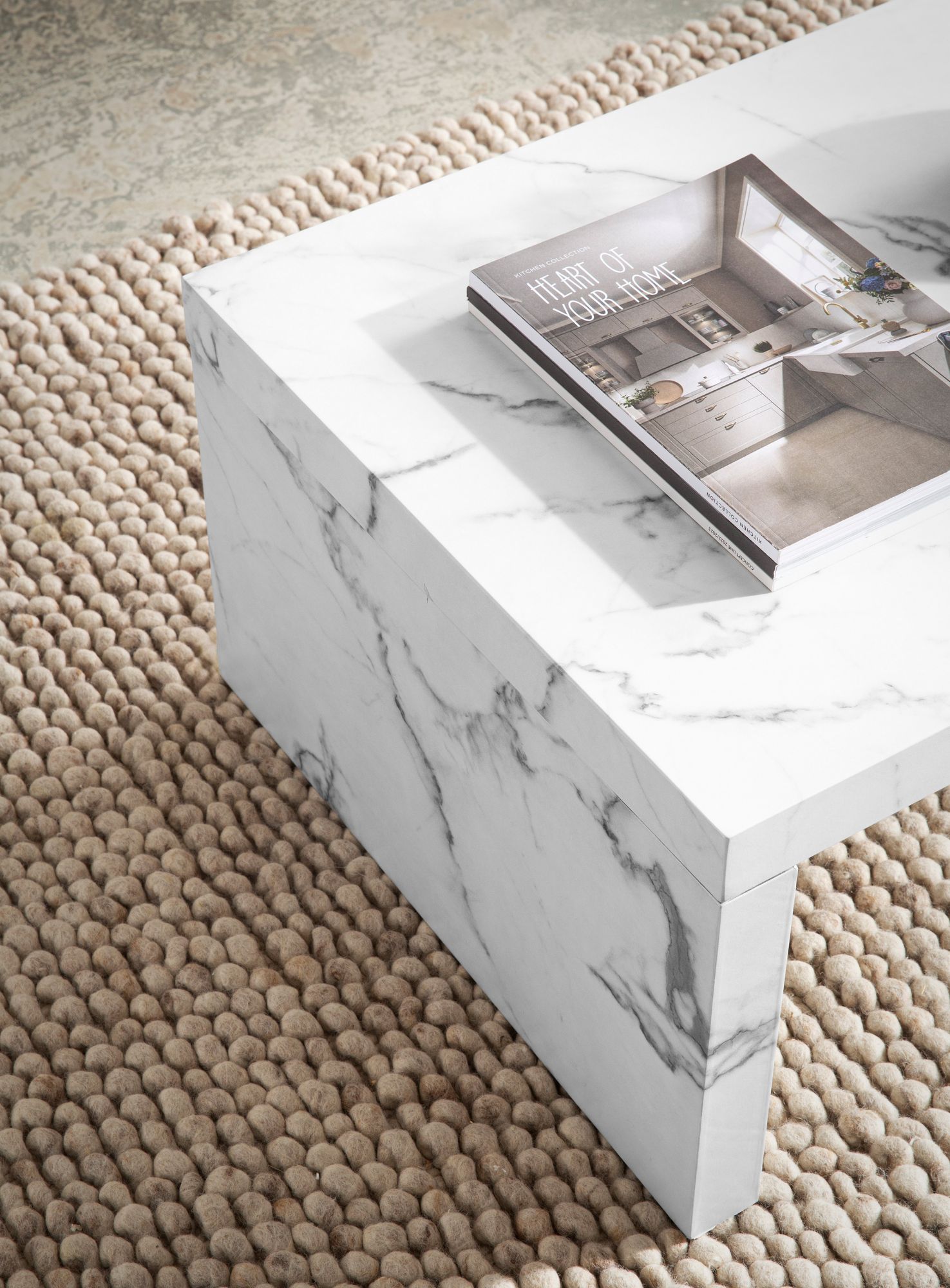 FineBuy Couchtisch 110x55x35 cm Sofatisch Zeitlos, Design Wohnzimmertisch Rechteckig, Loungetisch Schlicht, Kaffeetisch Groß | Farbe: Grau