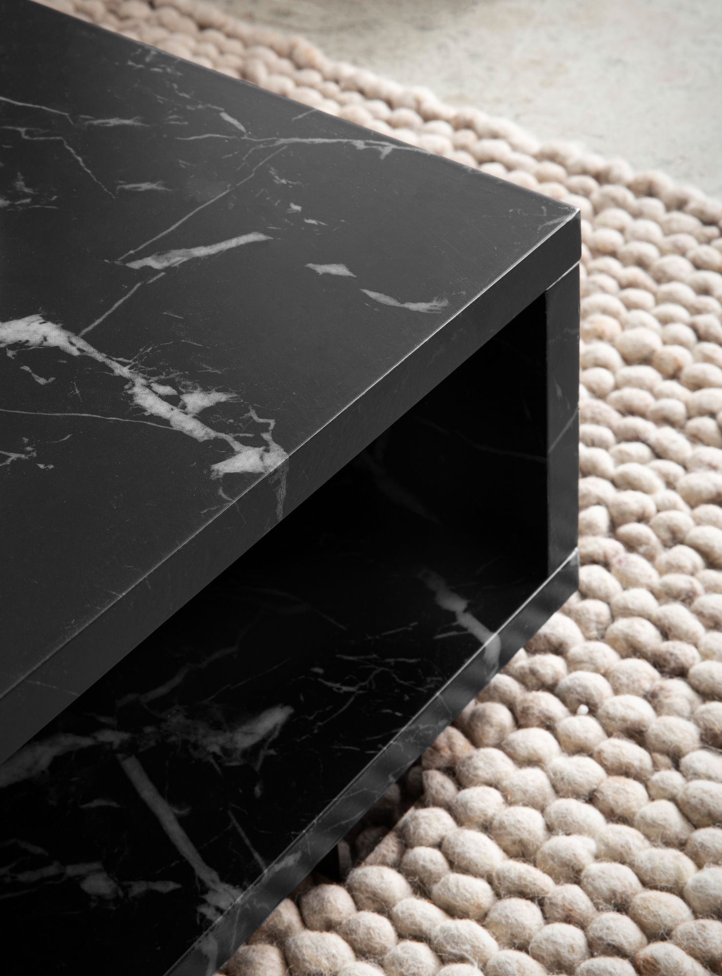 FineBuy Couchtisch 100x50x25 cm Sofatisch Modern, Design Wohnzimmertisch Rechteckig mit Stauraum, Loungetisch Schlicht, Kaffeetisch Groß | Farbe: Beige