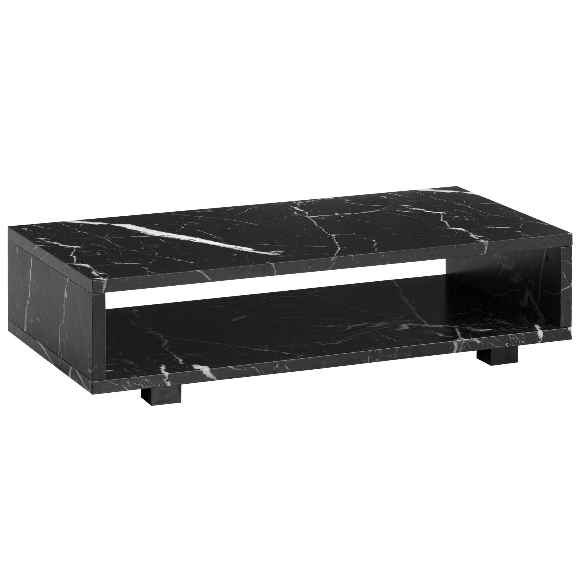 FineBuy Couchtisch 100x50x25 cm Sofatisch Modern, Design Wohnzimmertisch Rechteckig mit Stauraum, Loungetisch Schlicht, Kaffeetisch Groß | Farbe: Beige