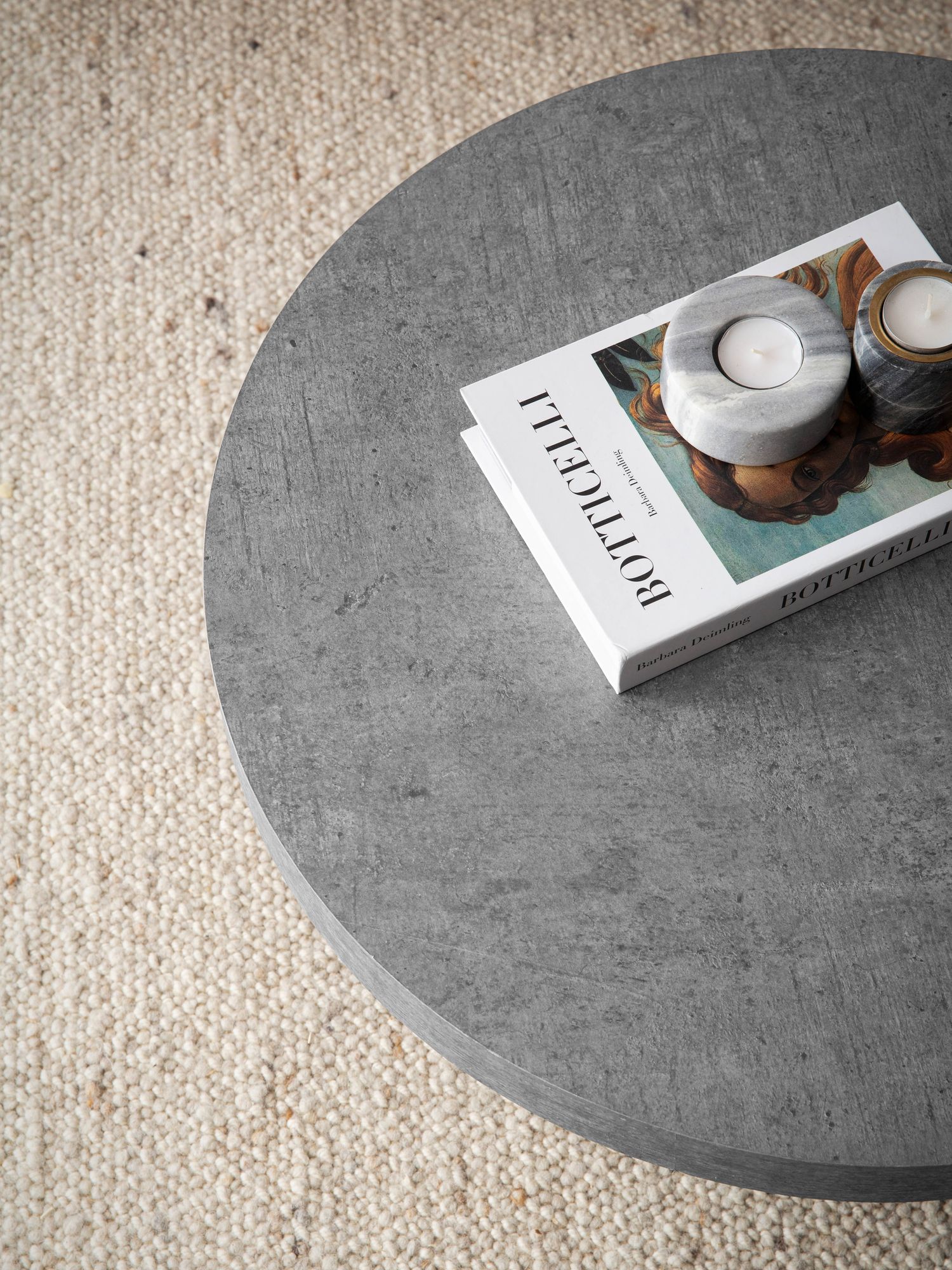 FineBuy Couchtisch 60x60x30 cm Sofatisch Modern, Design Wohnzimmertisch Rund, Loungetisch in Pilz-Form, Kaffeetisch Beistelltisch Klein | Farbe: Schwarz