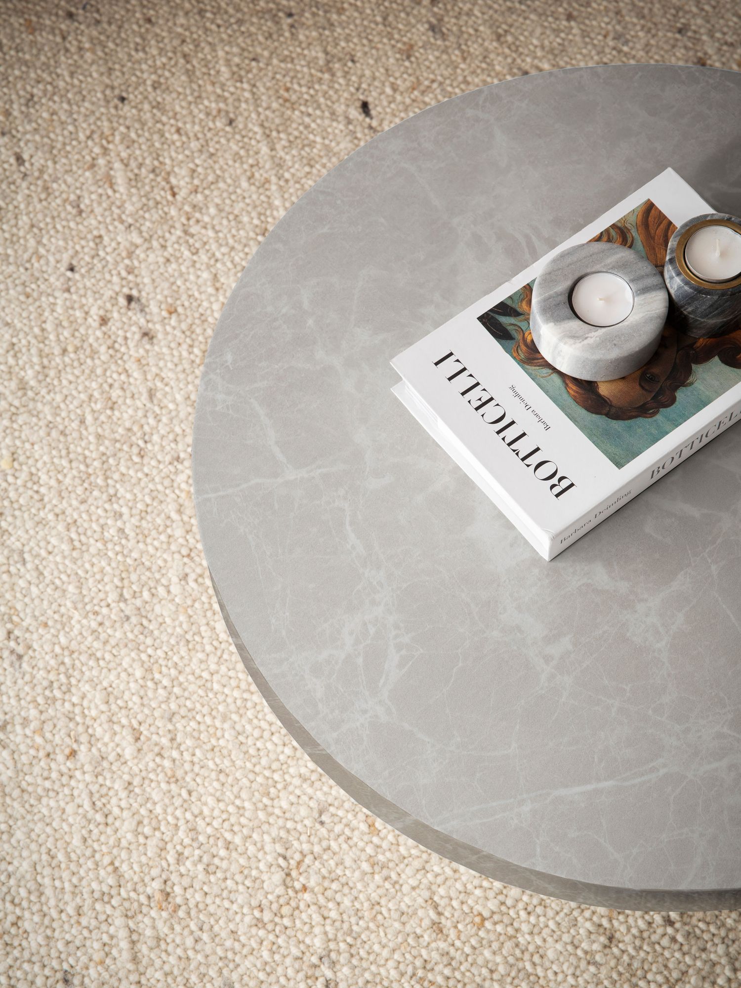 FineBuy Couchtisch 60x60x30 cm Sofatisch Modern, Design Wohnzimmertisch Rund, Loungetisch in Pilz-Form, Kaffeetisch Beistelltisch Klein | Farbe: Schwarz