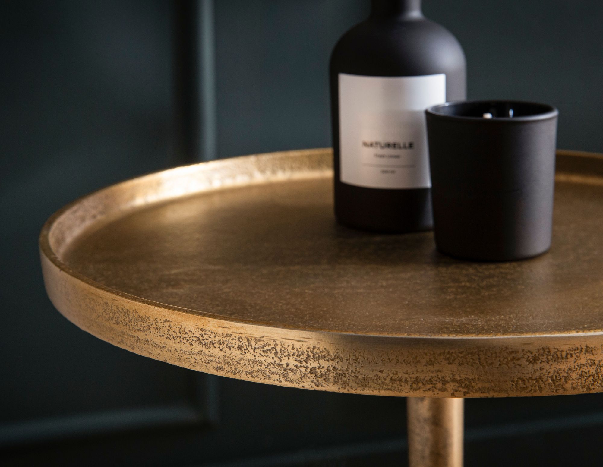 FineBuy Beistelltisch Echter Marmor Metall 34x34x58 cm Anstelltisch Gold Weiß, Kleiner Abstelltisch Rund, Wohnzimmertisch Couch Modern, Marmortisch Hoch | Farbe: Gold