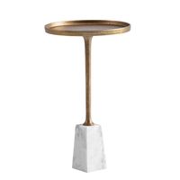 Beistelltisch FineBuy Echter Marmor Ø 34 cm Anstelltisch Wohnzimmertisch Rund – Ansicht 6