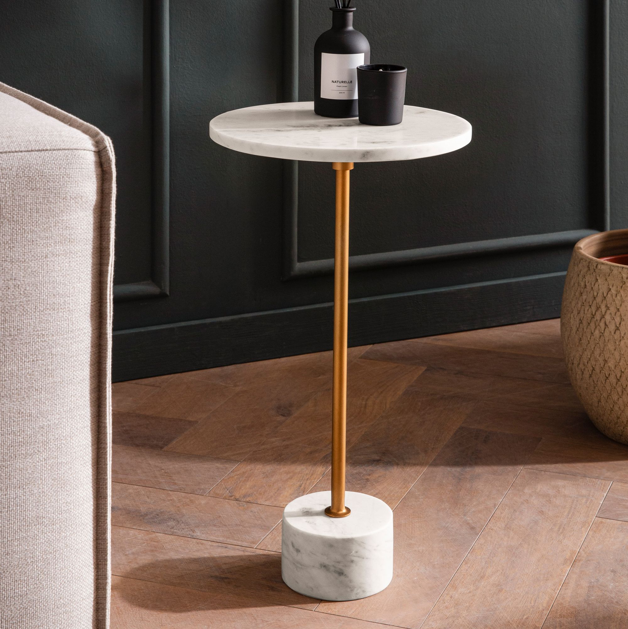FineBuy Beistelltisch Echter Marmor Metall 30x30x55,5 cm Anstelltisch Weiß Gold, Kleiner Abstelltisch Rund, Wohnzimmertisch Couch Modern, Marmortisch Hoch | Farbe: Weiß FineBuy Beistelltisch Echter Marmor Metall 30x30x55,5 cm Anstelltisch Weiß Gold, Kleiner Abstelltisch Rund, Wohnzimmertisch Couch Modern, Marmortisch Hoch | Farbe: Weiß