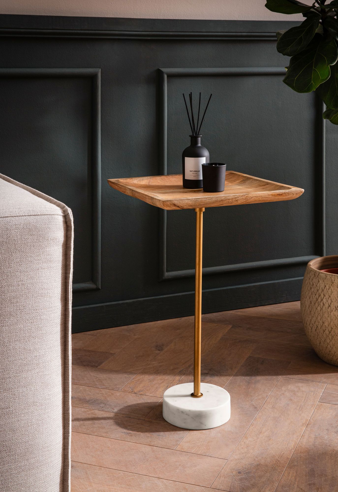 FineBuy Beistelltisch Mango Massivholz Echter Marmor 35x35x55 cm Anstelltisch, Kleiner Abstelltisch Quadratisch, Wohnzimmertisch Couch Modern, Sofatisch Hoch | Farbe: Braun FineBuy Beistelltisch Mango Massivholz Echter Marmor 35x35x55 cm Anstelltisch, Kleiner Abstelltisch Quadratisch, Wohnzimmertisch Couch Modern, Sofatisch Hoch | Farbe: Braun