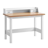 Schreibtisch FineBuy Bürotisch 106 cm Weiß Schublade Platzsparend Computertisch – Ansicht 6