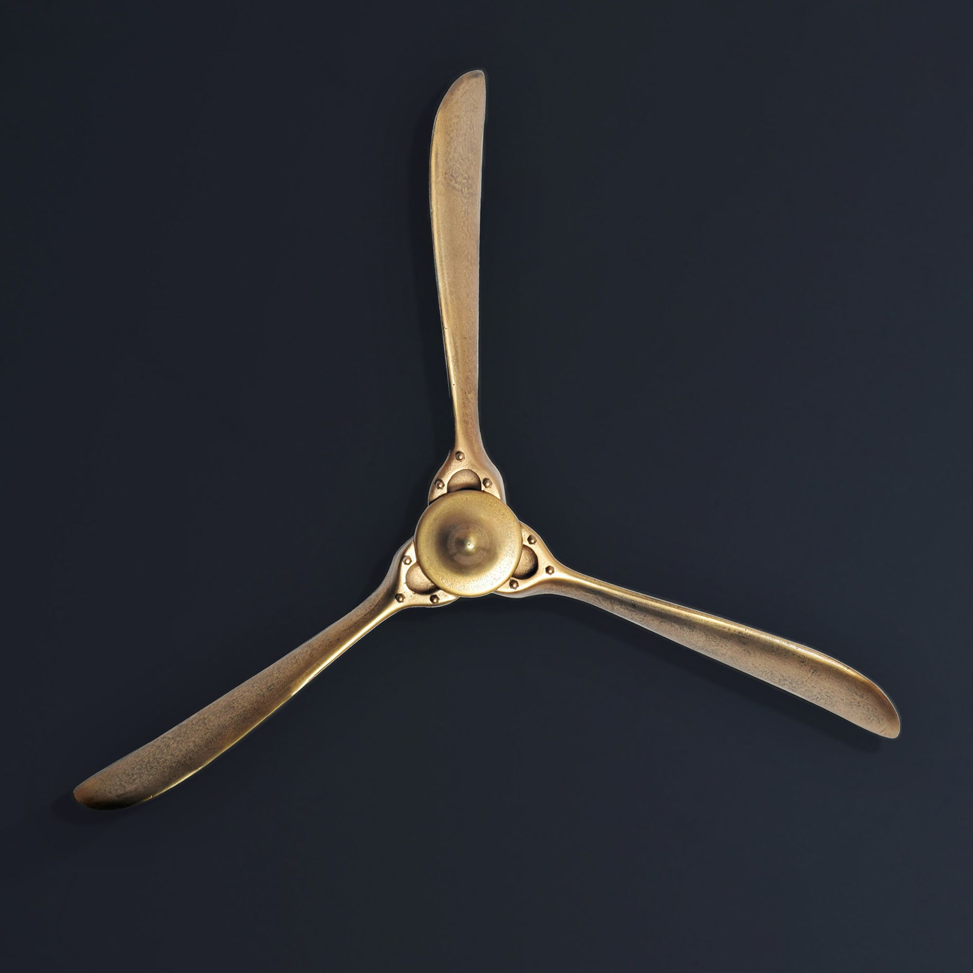 FineBuy Deko Propeller 85x85 cm Metall Flugzeug Wandpropeller, Wohndeko Große Aluminium-Figur, Wanddekoration Dekoration für Zuhause, XXL Wandschmuck, Wanddeko Modern | Farbe: Silber