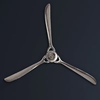 Deko Propeller FineBuy 85 cm Wanddeko Aluminium Flugzeug Wandpropeller Wohndeko – Ansicht 1