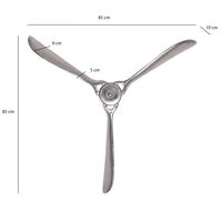 Deko Propeller FineBuy 85 cm Wanddeko Aluminium Flugzeug Wandpropeller Wohndeko – Ansicht 3