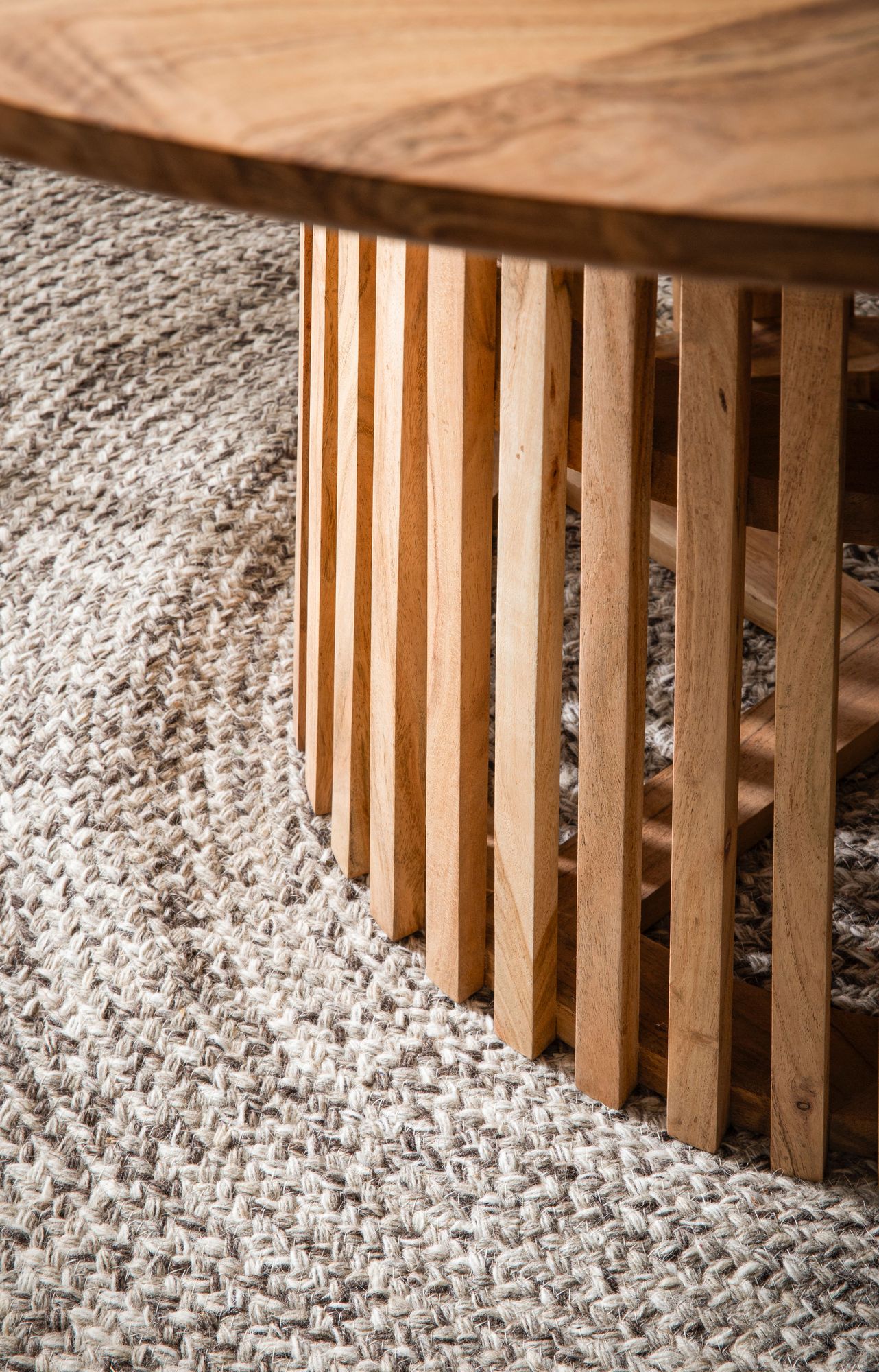Esstisch rund Ø 120 Massivholz Natur Esszimmertisch Design Küchentisch massiv – Ansicht 5