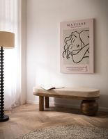 Sitzbank FineBuy Flurbank Stoff Holz Massiv 140 cm Polsterbank Bank Beige Modern – Ansicht 2