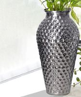 Vase 2er Set FineBuy Blumenvase Aluminium Amphore Tischvase Rund Dekovase – Ansicht 4