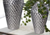 Vase 2er Set FineBuy Blumenvase Aluminium Amphore Tischvase Rund Dekovase – Ansicht 5
