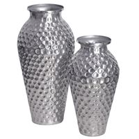 Vase 2er Set FineBuy Blumenvase Aluminium Amphore Tischvase Rund Dekovase – Ansicht 6