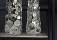 Vase 2er Set FineBuy Blumenvase Aluminium Tischvase Hammerschlag Dekovase Modern – Ansicht 5