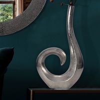 Vase FineBuy Blumenvase 47 cm Aluminium Spirale Tischvase Wohndeko Dekovase – Ansicht 1