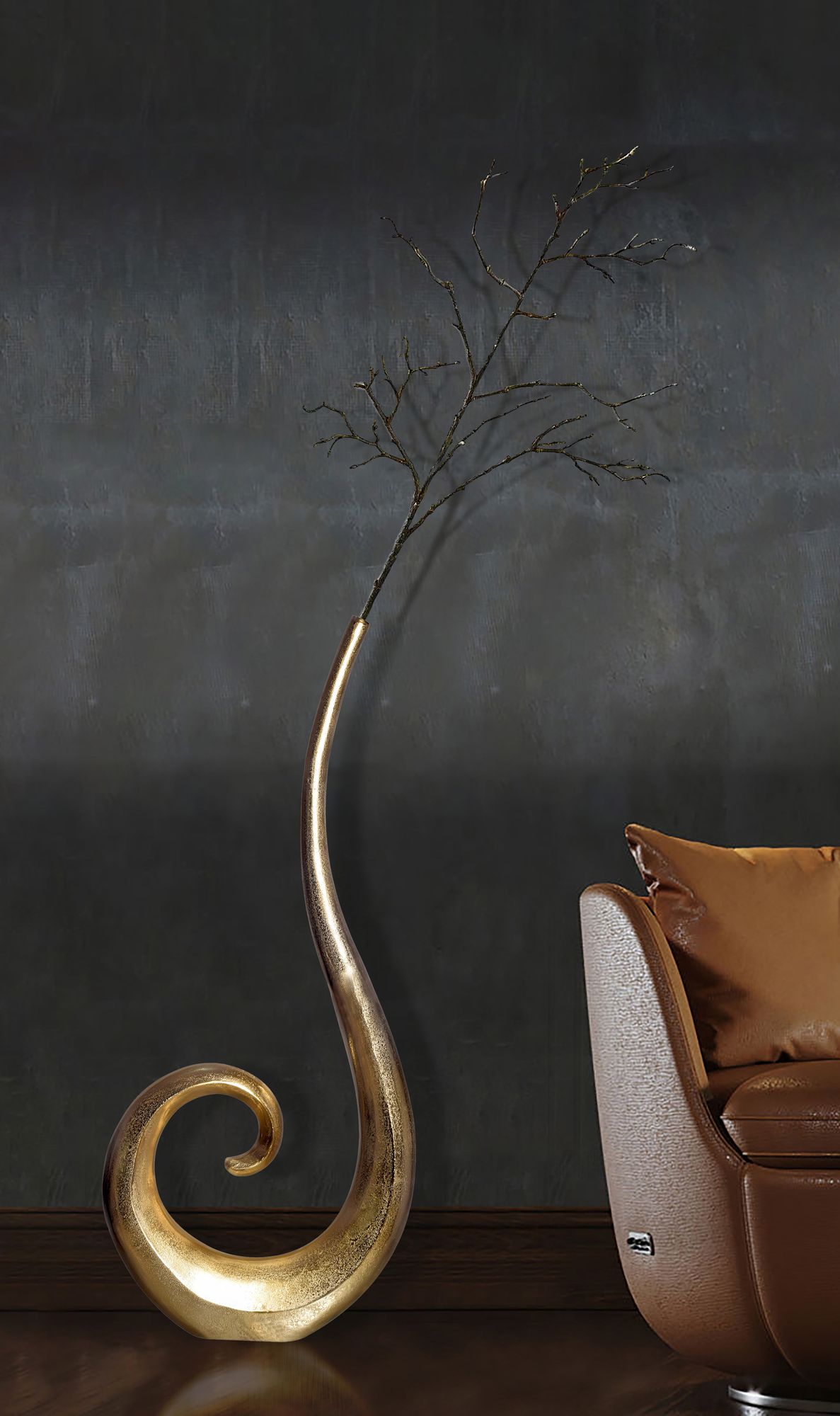 FineBuy Deko Vase 100 cm Aluminium Spirale Blumenvase Modern Groß, Dekovase Extravagant für Blumen, XXL Alu Bodenvase Metall Wohndeko Handgefertigt | Farbe: Silber FineBuy Deko Vase 100 cm Aluminium Spirale Blumenvase Modern Groß, Dekovase Extravagant für Blumen, XXL Alu Bodenvase Metall Wohndeko Handgefertigt | Farbe: Silber