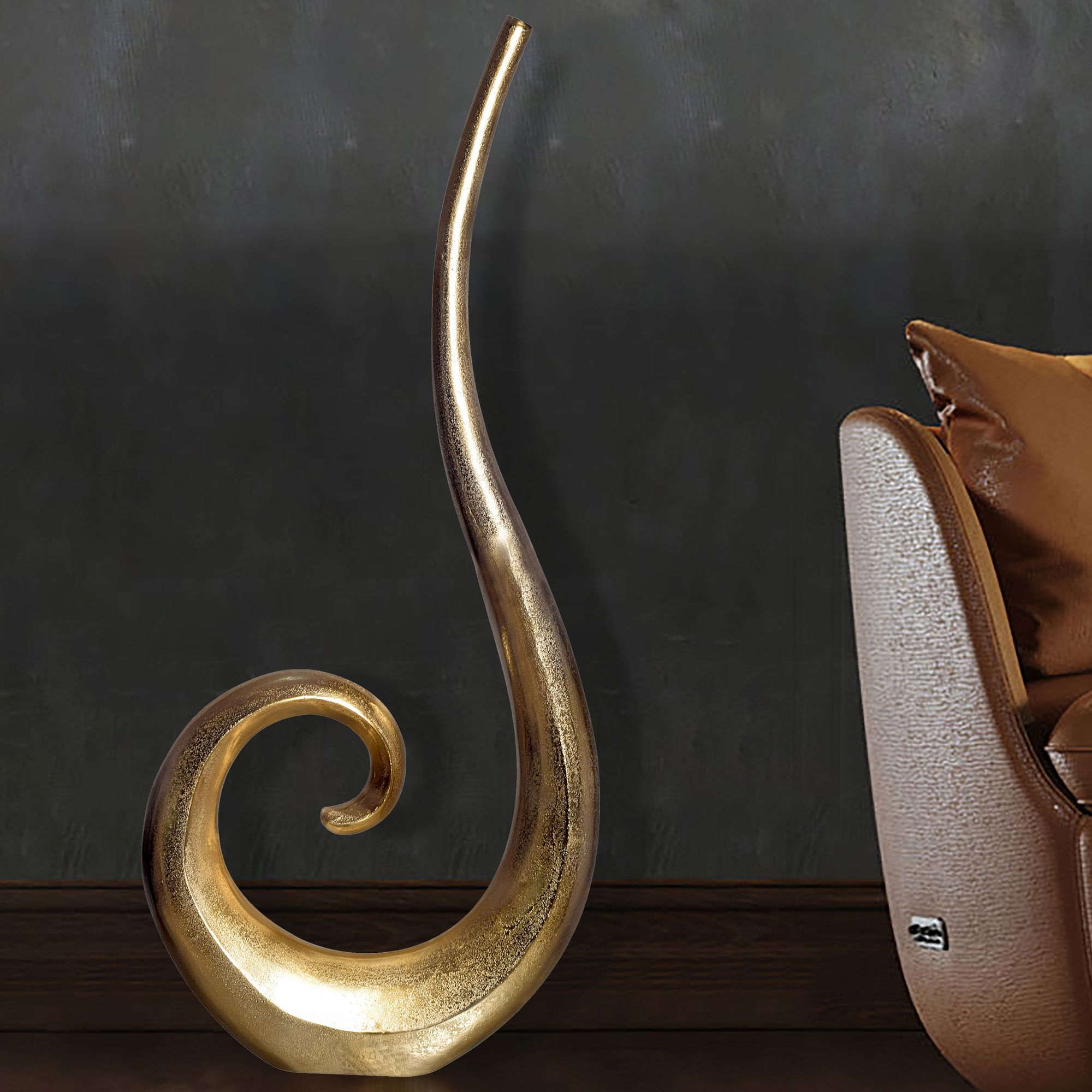 FineBuy Deko Vase 100 cm Aluminium Spirale Blumenvase Modern Groß, Dekovase Extravagant für Blumen, XXL Alu Bodenvase Metall Wohndeko Handgefertigt | Farbe: Silber FineBuy Deko Vase 100 cm Aluminium Spirale Blumenvase Modern Groß, Dekovase Extravagant für Blumen, XXL Alu Bodenvase Metall Wohndeko Handgefertigt | Farbe: Silber