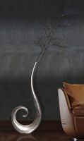 Vase 100 cm Aluminium Blumenvase Spirale Bodenvase Wohndeko Groß Dekovase Modern – Ansicht 2