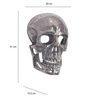 Wanddeko FineBuy Totenkopf 41 cm Aluminium Schädel Deko Dekoration Modern Skull – Ansicht 3