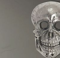 Wanddeko FineBuy Totenkopf 41 cm Aluminium Schädel Deko Dekoration Modern Skull – Ansicht 4